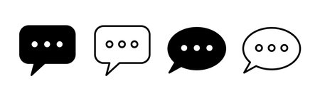 Chat icon vector. Chat Icon in trendy flat style isolated. Speech bubble symbolのイラスト素材
