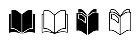 Book icon vector. Open book vector icon.のイラスト素材