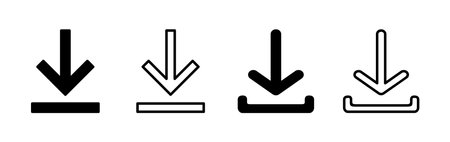 Download icon vector. Downloading vector iconのイラスト素材