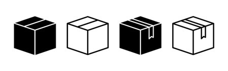 Box icon vector. Box sign. delivery package. parcel box.のイラスト素材