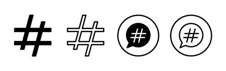 Hashtag icon vector. hashtag simbolsのイラスト素材