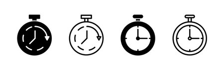 Clock icon. Time icon vector. Clock icon in trendy flat style isolatedのイラスト素材