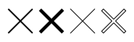 Close vector icon. Delete icon. remove, cancel, exit symbol.