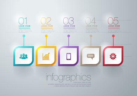 modern vector infographicのイラスト素材