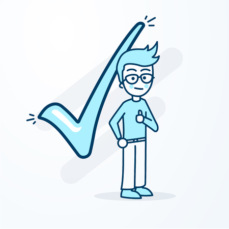 Vector illustration design concept of man emoji and avatarのイラスト素材