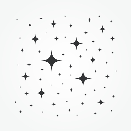 Vector Icon Sparkles Stars Patternのイラスト素材