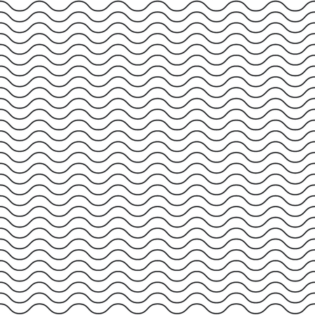 Vector seamless abstract pattern, thin line wavesのイラスト素材