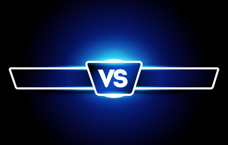 Vector VS logo. Versus Board of rivals, with space for text. For Games and Sportsのイラスト素材
