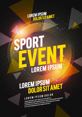 Vector Illustration Layout Poster Template Design For Sport Event, Running Tournament Or Championshipのイラスト素材