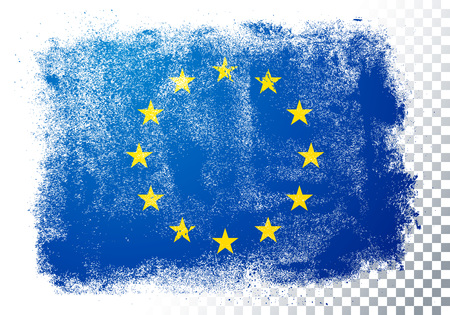 Vector illustration vintage grunge texture flag of europeのイラスト素材