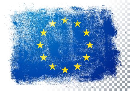 Vector illustration vintage grunge texture flag of europeのイラスト素材