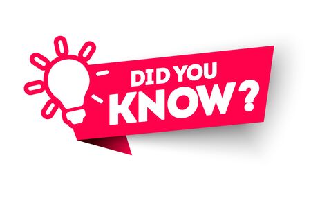 Vector illustration modern did you know label. Web banner element.のイラスト素材