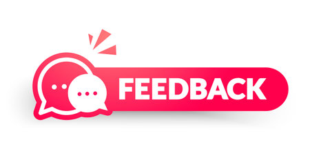 Vector illustration round feedback labelのイラスト素材
