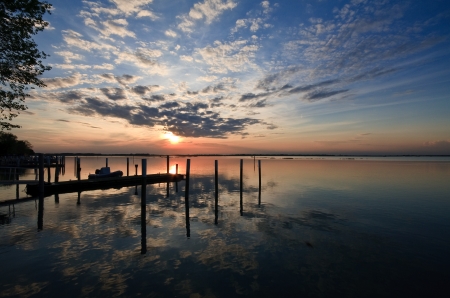 molo - laguna di Bibioneの写真素材