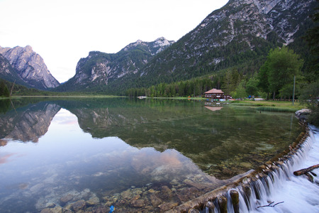 Lake Toblachの写真素材