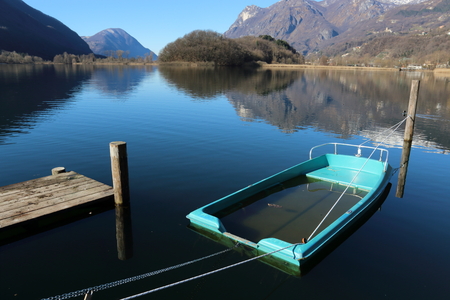 Piano Lake in valley Menaggioの写真素材