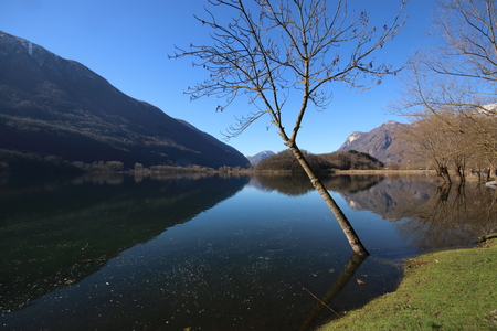 Piano Lake in valley Menaggioの写真素材