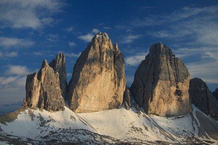 three Peaks in Dolomites の写真素材