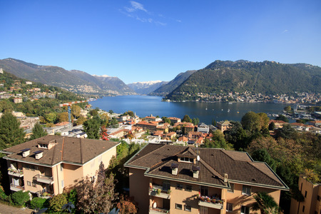 panorama of the city of Comoの写真素材