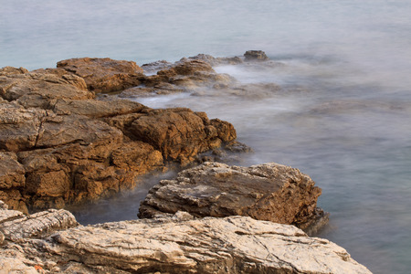 cliff in Murter   Croatiaの写真素材