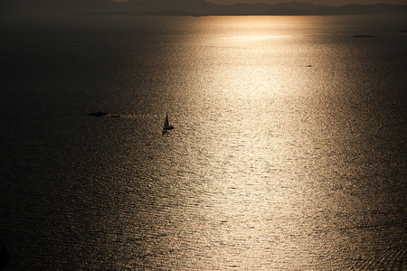 sunset on sea - Croatia Murterの写真素材