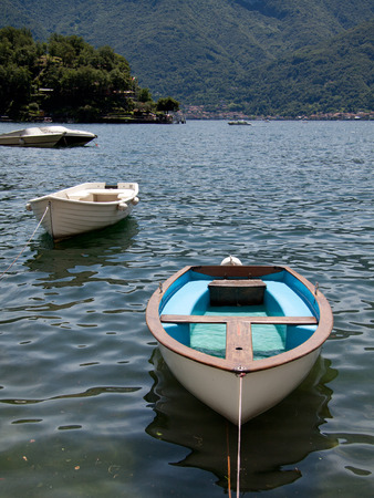 Sala Comacina boats on Lake Comoの写真素材