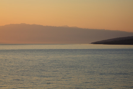 Sunrise in Supetar, island of Brac  Croatia の写真素材