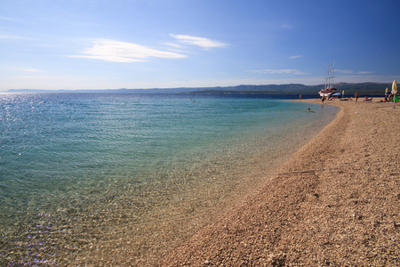 Zlatni Rat Beach - Bol  Croatia の写真素材