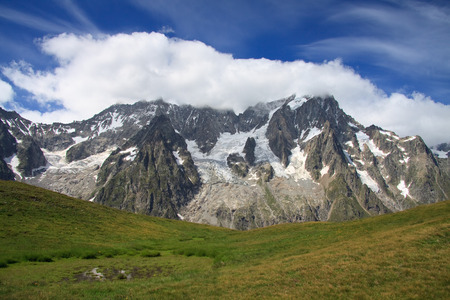 Grandes Jorasses  Mount Blancの写真素材