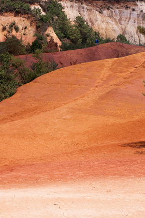 the red earth of Roussillon, in Provenceの写真素材