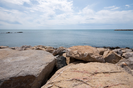 Sea from Saintes Maries de la Mer in the Camargueの写真素材