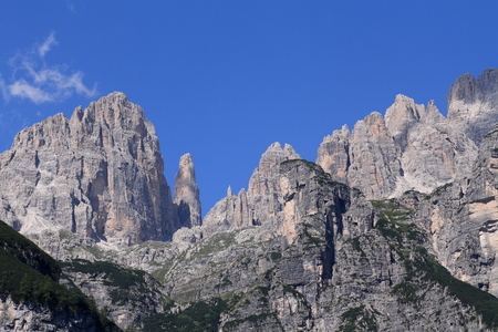 Campanil Basso and top of the Brentaの写真素材