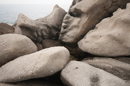 rocks in Sant Andrea - Island of Elbaの写真素材