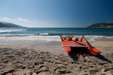 beach of Marina di Campo - Elba Islandの写真素材