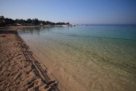 Beach Simuni - island of Pag  Croatia の写真素材
