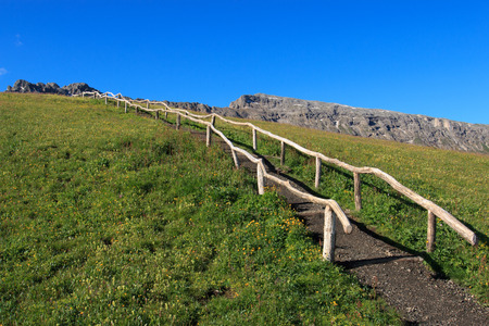 path to Alpe di Siusiの写真素材