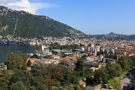panorama of the city of Comoの写真素材