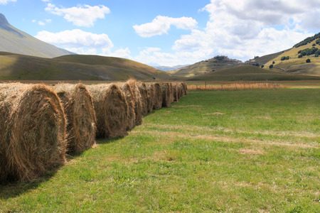 Hay bales in Castelluccio di Norcia - Monti Sibillini