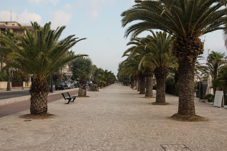 promenade of San Benedetto del Trontoのeditorial素材