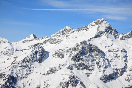 winter landscape (Monte Rosa group)の写真素材