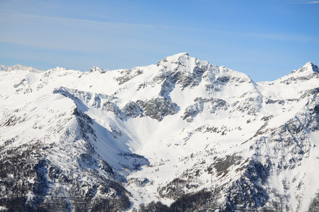 winter landscape (Monte Rosa group)の写真素材
