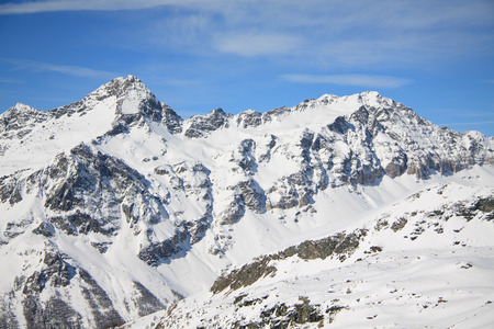 winter landscape (Monte Rosa group)の写真素材