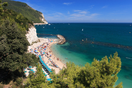 Beach Sirolo - Conero Rivieraのeditorial素材