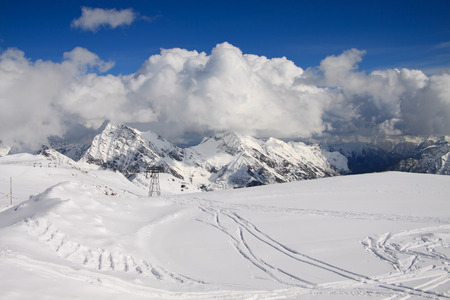 ski slope (Monte Rosa)の写真素材