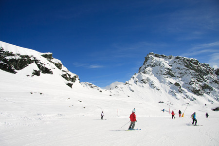 ski slope (Monte Rosa)の写真素材