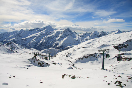 ski slope (Monte Rosa)の写真素材