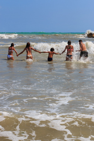beach of San Benedetto del Trontoの写真素材