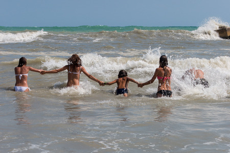 beach of San Benedetto del Trontoの写真素材