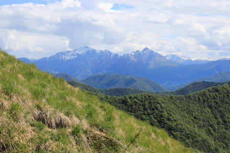 Grigne from Mount Bolettoneの写真素材