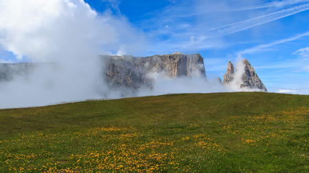 sciliar in the cloudsの写真素材